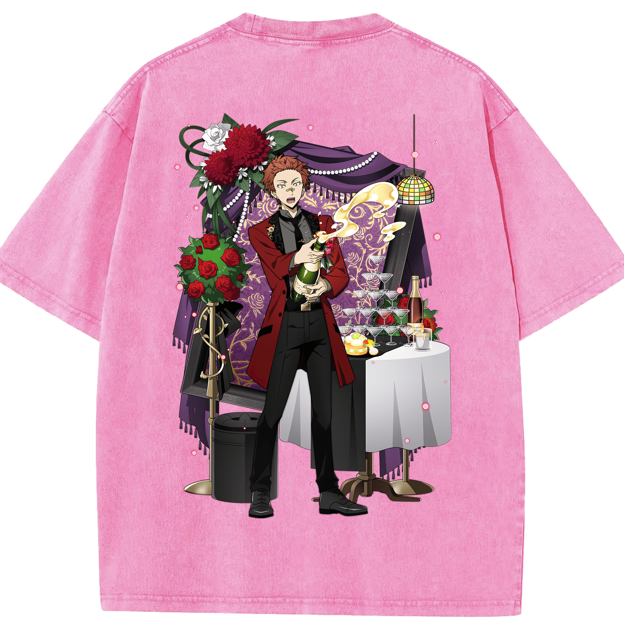 （画像用） 文豪ストレイドッグス Bungo Stray Dogs 綿100% ヴィンテージ風 半袖Tシャツ（背面プリント）
